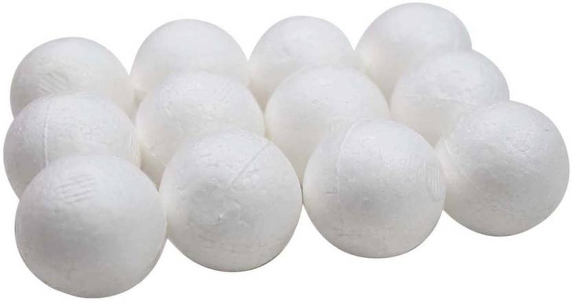 Vardhman Thermocol Balls White Size 4 Cms Dia Set Of 24