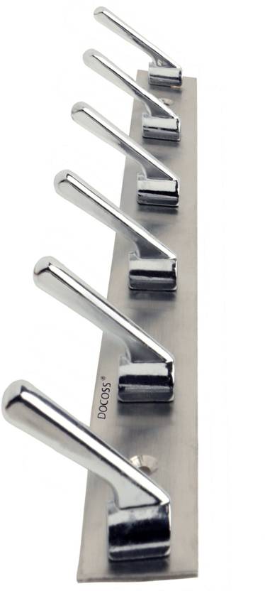 Docoss Deluxe 6 Pins Steel Cloth Hanger Wall Door Hooks For Hanging Docoss Deluxe 6 Pins Steel Cloth Hanger Wall Door Hooks For Hanging Keys Clothes
