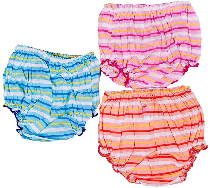 Kim S Girls Multi Strips Hosiery Cotton Innerwear Nicker Drawer