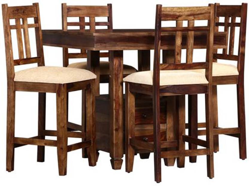 Nidoo High Top Dinining Set Four Seater With Storage Solid
