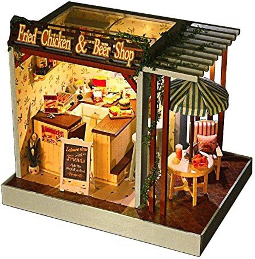 Generic Wooden Handmade Dollhouse Miniature Diy Kit Fried En Generic Wooden Handmade Dollhouse Miniature Diy Kit Fried En Beer Series Dollhouses