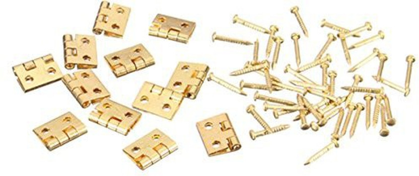 Golden ag 12pcs 1//12 Dollhouse Miniature Furniture Cabinet Closet Mini Hinges