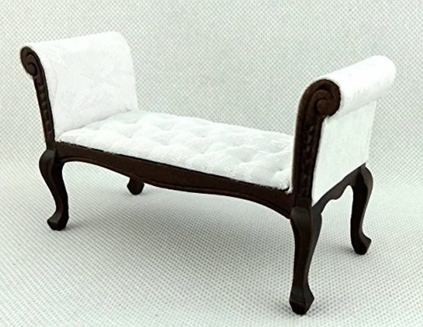 Generic Jane Dolls Houses Mahogany White Long John Bed End Stool