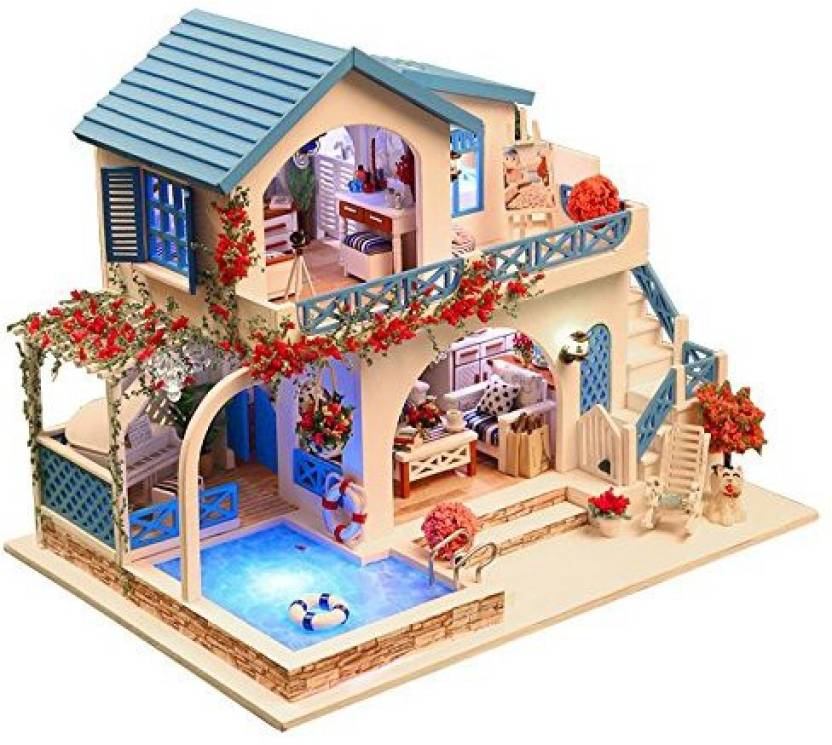 Generic Romantic And Cute Dollhouse Miniature Diy House Kit