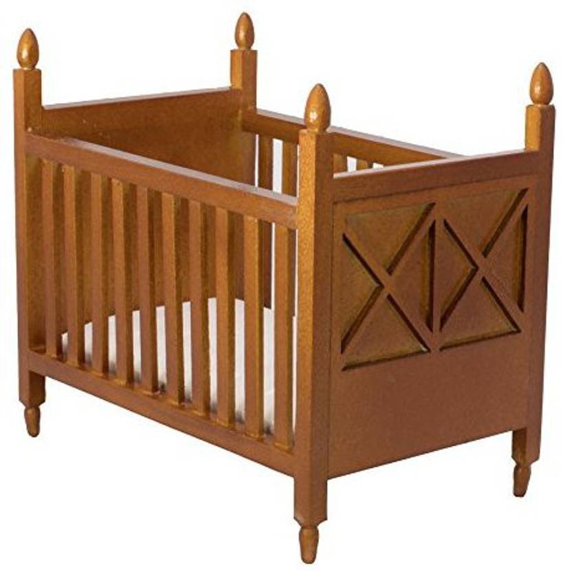 Inusitus Wooden Dollhouse Crib Dolls House Furniture Bed Nursery