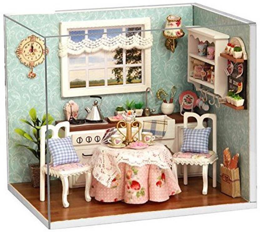 Generic Wooden Handmade Dollhouse Miniature Diy Kit Happy Kitches Generic Wooden Handmade Dollhouse Miniature Diy Kit Happy Kitches Series Scene Dollhouses