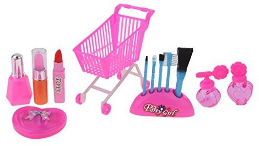 Magideal Dollhouse Makeup Beauty Set Lipsticks Brushes Eye Shadow