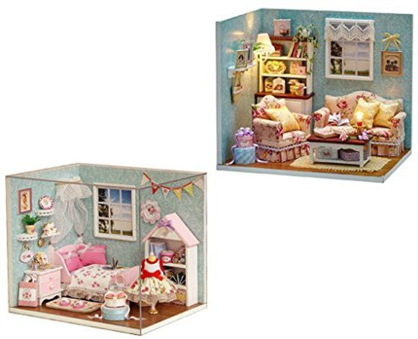 Kitten Diary DIY Handicraft Miniature Dollhouse Furniture Set w//Dust Cover
