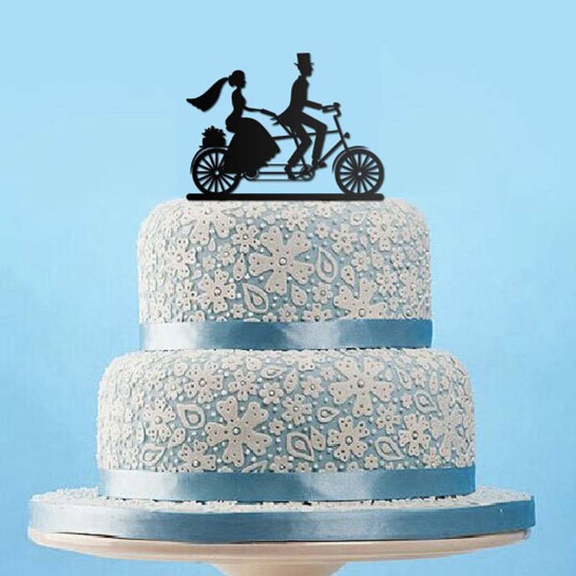 Engrave Tandem Bicycle Wedding Cake Topper Price In India Engrave Tandem Bicycle Wedding Cake Topper
