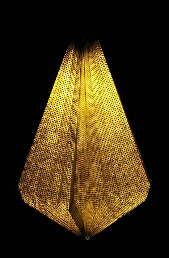 Lal Haveli Decorative Ceiling Light Paper Hanging Lamp Beige Paper