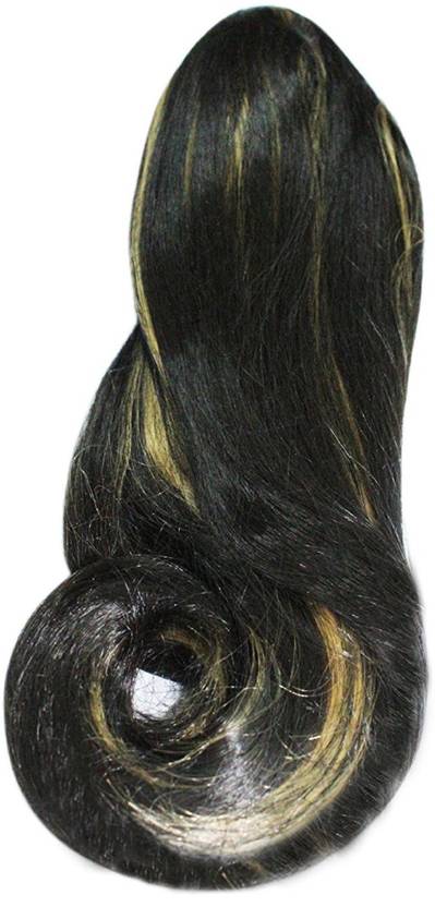 Foreignholics Black Golden Highlight Extension Clutcher For