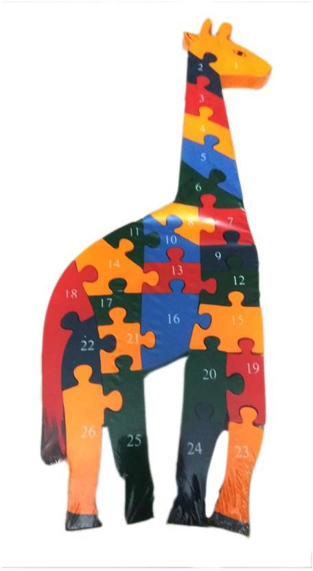 Funwood Exclusive 26 Pieces Wooden Giraffe Puzzle Toy With A Z Funwood Exclusive 26 Pieces Wooden Giraffe Puzzle Toy With A Z English Alphabet And Numbers