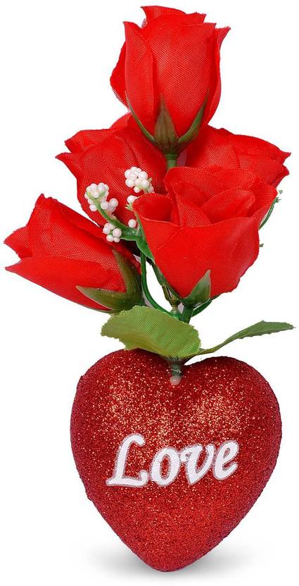 alwaysgift celebrating with you 5 red roses love heart multicolor