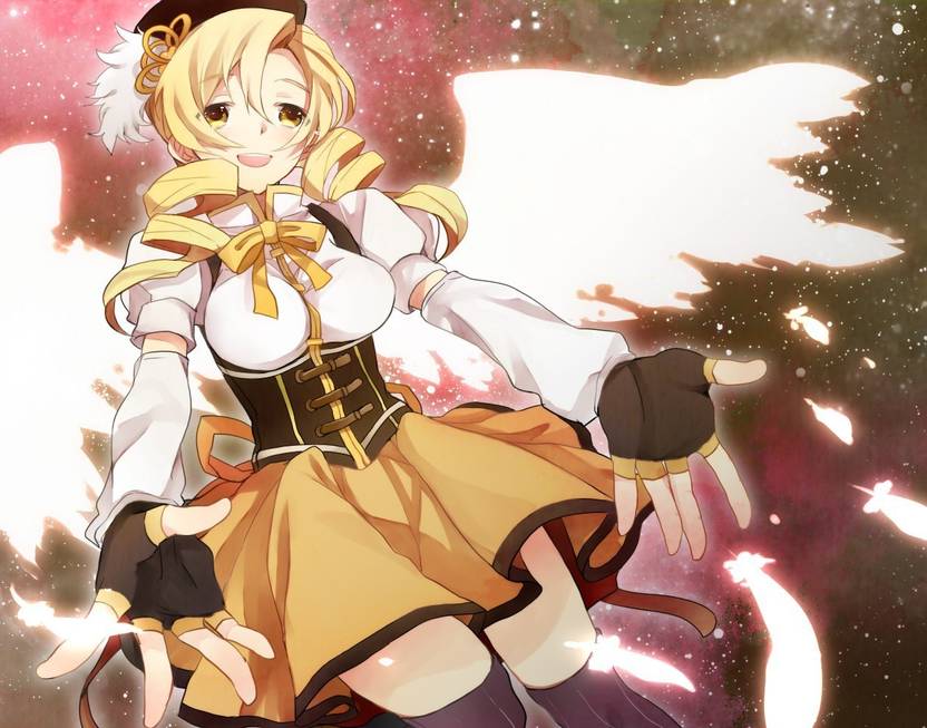 Pl Anime Angels Bangs Black Gloves Blondes Corset Curly Hair