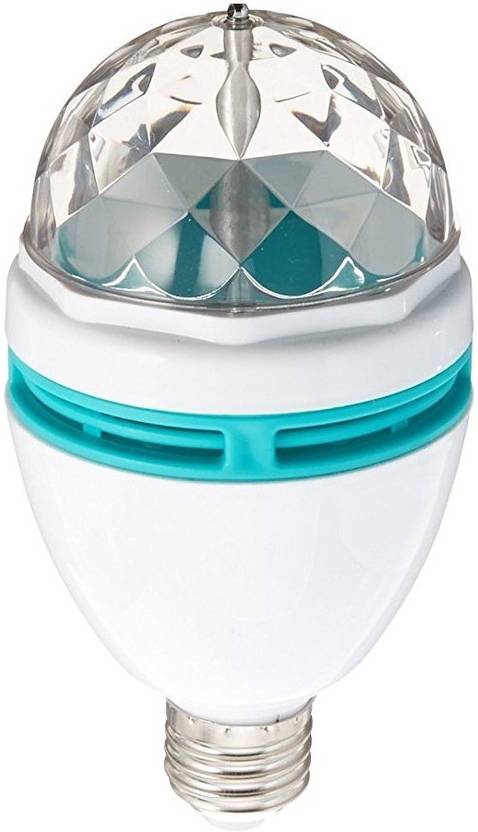 Wonder World Disco Ball Lamp Rgb Rotating Led Strobe Party Bulb