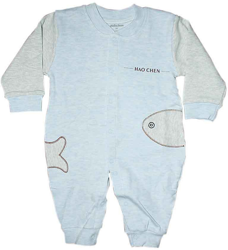 solid light blue romper