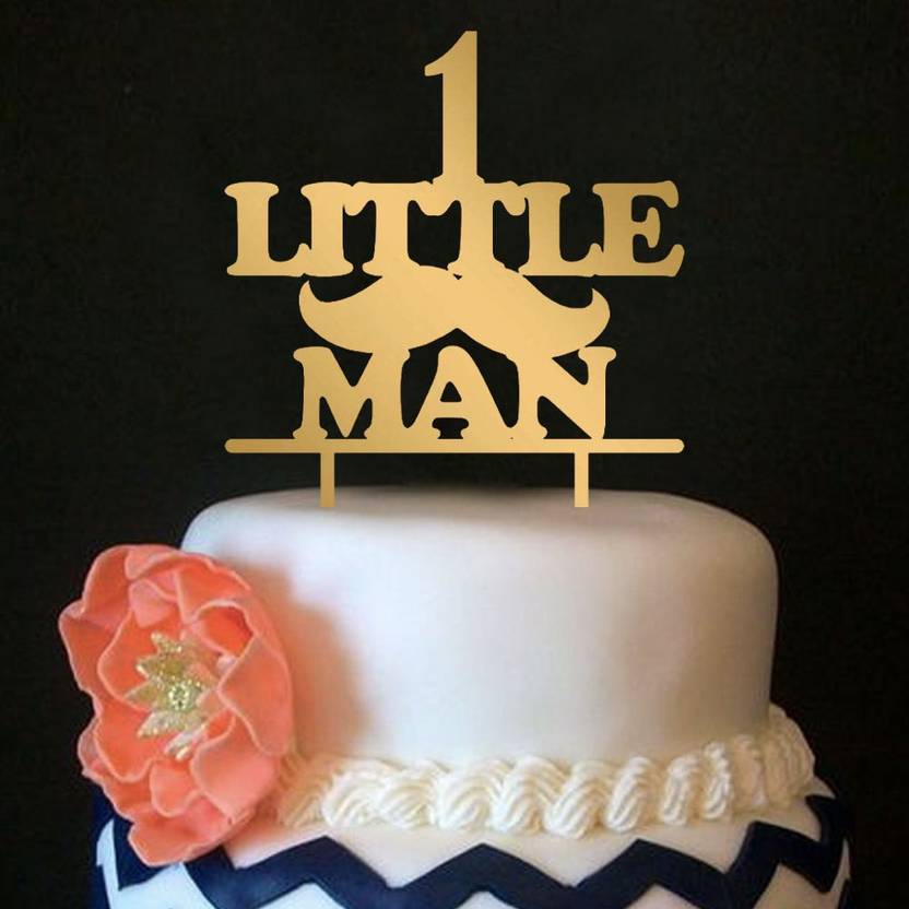 Engrave Little Man Birthday Cake Topper Price In India Engrave Little Man Birthday Cake Topper