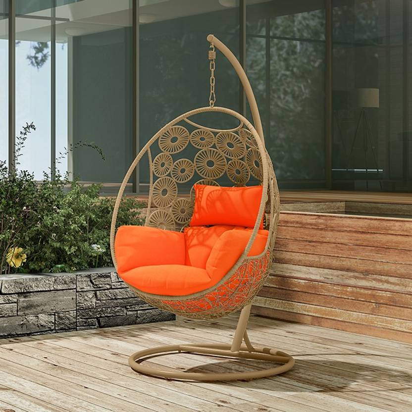 Urban Ladder Kyodo Swing Chair With Stand Colour Orange Urban Ladder Kyodo Swing Chair With Stand Colour Orange