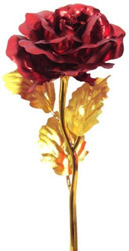 Jem Jewellers Valentine S Day Gold Dipped 24 Carat Red Rose Jem Jewellers Valentine S Day Gold Dipped 24 Carat Red Rose Decorative Showpiece
