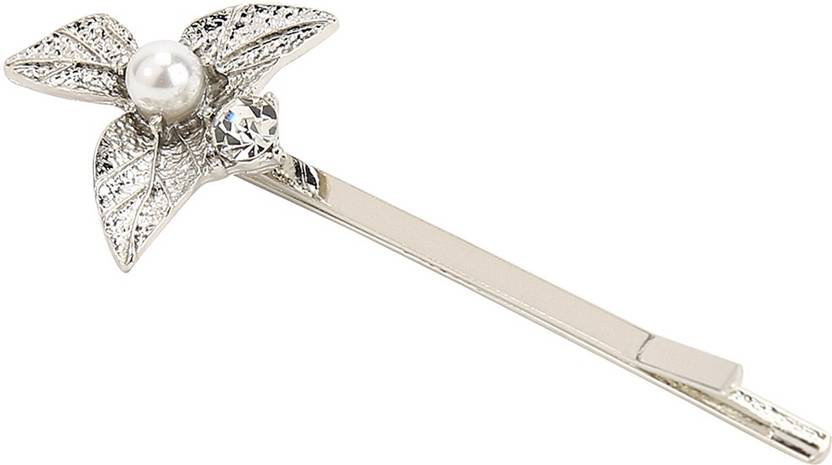 Hair Drama Company Leaf Pearl Hair Pins Set Of 2 For Women And