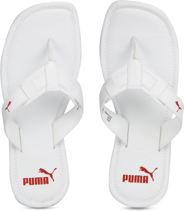 puma slippers white