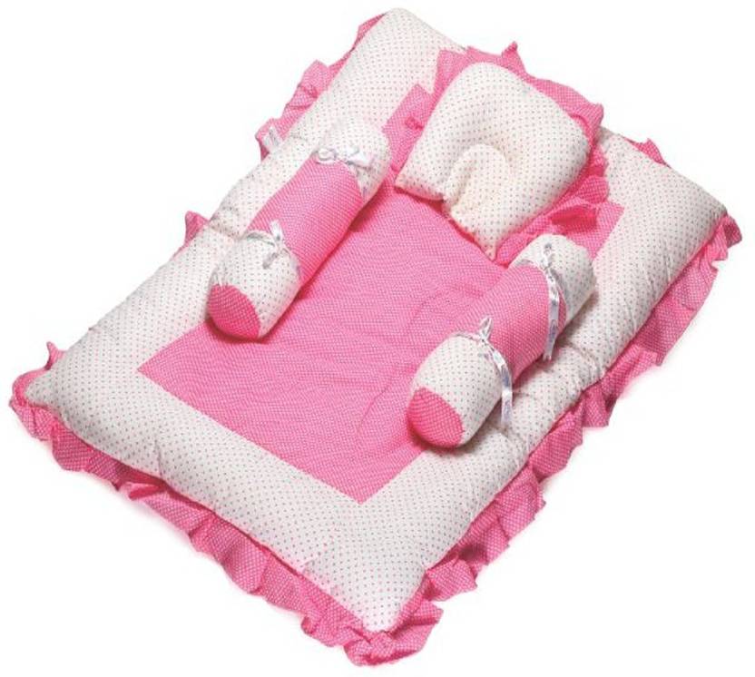 Rising Star Doted Baby Bed Set 4 Pcs Baby Bedding Set Crib Set