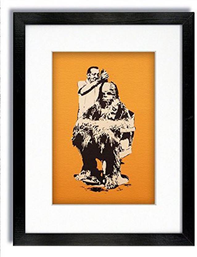Posters Uk Banksy Star Wars Chewbacca Haircut Mounted Framed