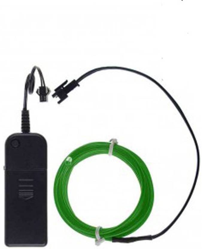 Autotrends 2m Green Flexible El Wire String Light Lamp With 3v Aa Autotrends 2m Green Flexible El Wire String Light Lamp With 3v Aa Battery Inverter Box Car Fancy Lights