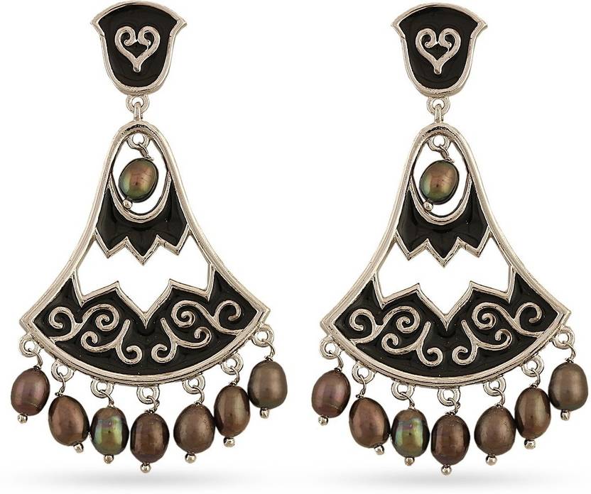 Page Large Vertical At Chandrani Pearls Traditional Color Pearl Earring Alloy Chandelier