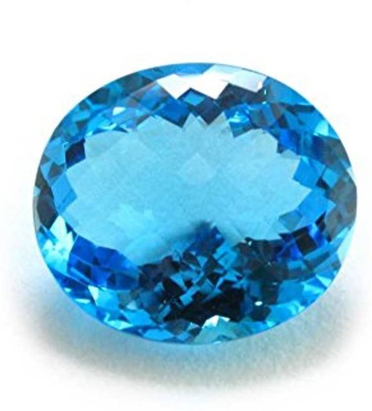 Tejvij And Sons 9 25 Ratti Certified Blue Topaz Natural Gemstone