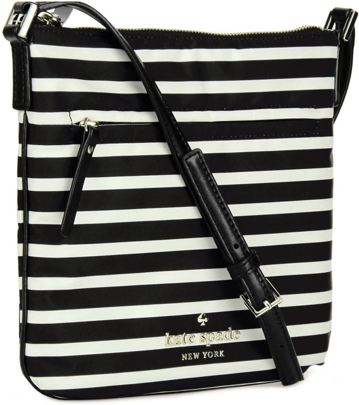 KATE SPADE Black, White Sling Bag WATSON LANE BLACK/CLOTTED CREAM (071) -  Price in India 