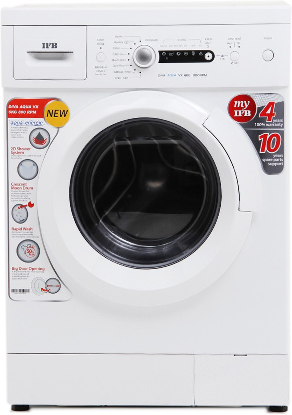 Amazing Ifb Front Door Washing Machine Part - 1: IFB 6 Kg Fully Automatic Front Load Washing Machine White