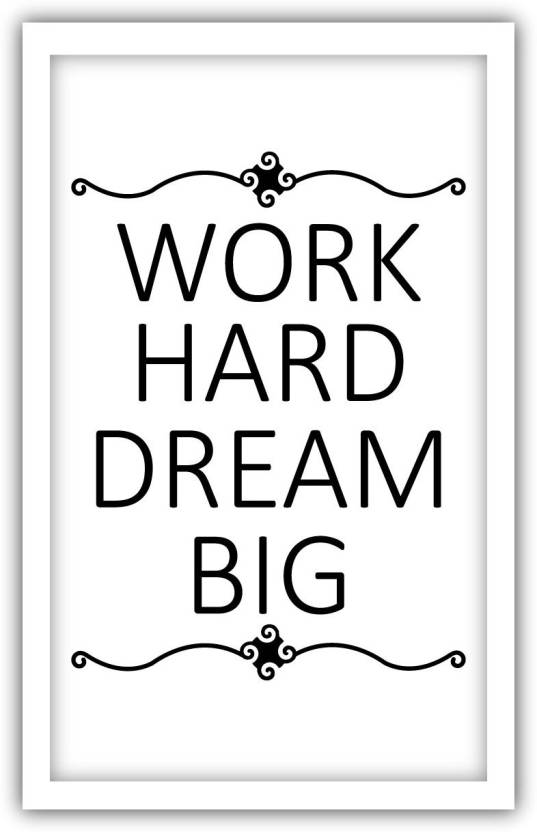 Work Hard Dream Big Canvas Art Quotes Motivation Posters