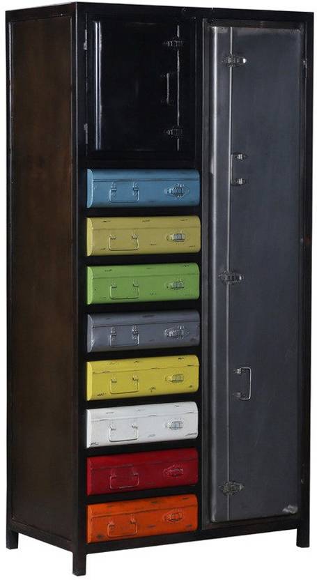 Nidoo Iron Wardrobe With Multi Storage Facility Metal 1 Door