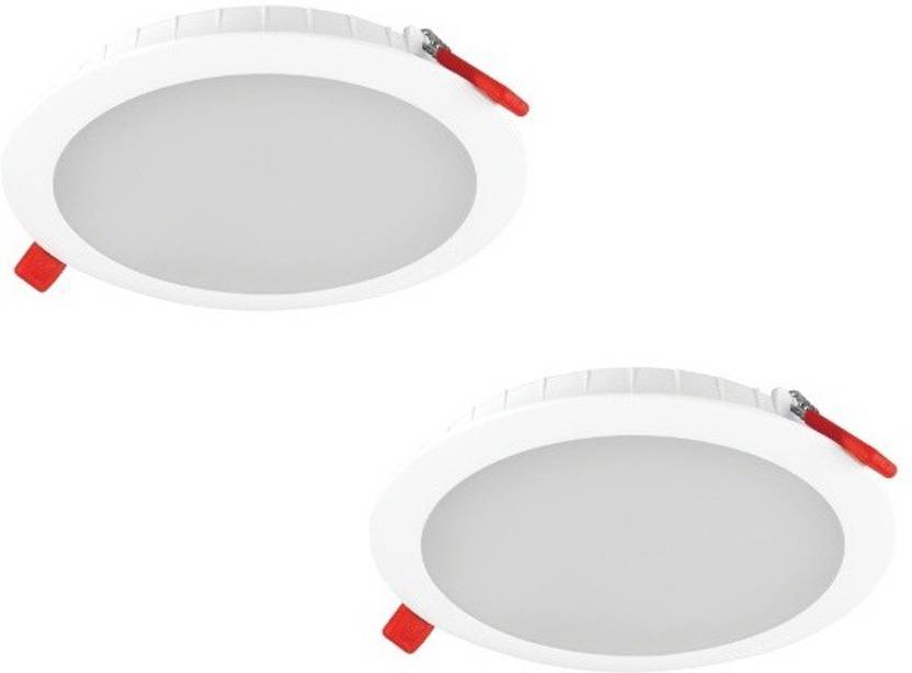 Havells Trim 5w Round White Led Ceiling Panel Pack Of 02 Recessed