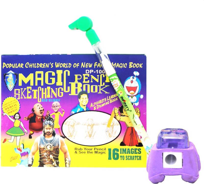 Muren Muren 4 In 1 Magical Sketch Book With Whistle Pencil