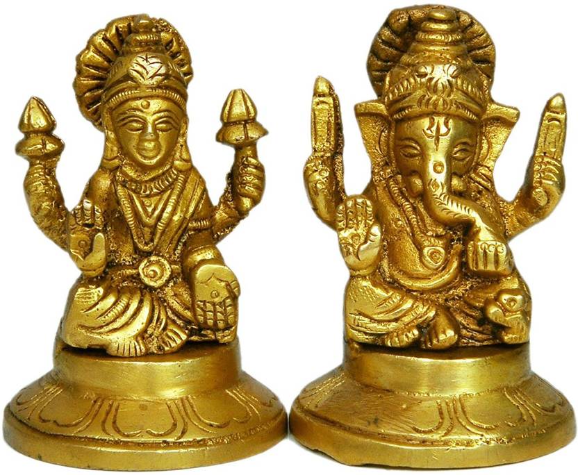 Ripe India Brass Religious Items Indian Decor Lakshmi Ganesh