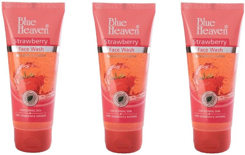BLUE HEAVEN STRAWBERRY FACE WASH, 180ML, PACK OF 3 Face Wash Price in
