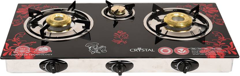 Ilu Surya Stainless Steel Glass Automatic Gas Stove Price In