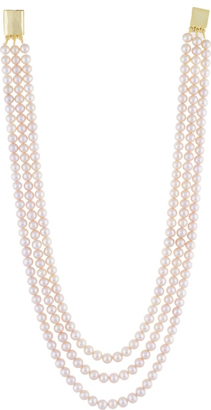 three line pearl necklace