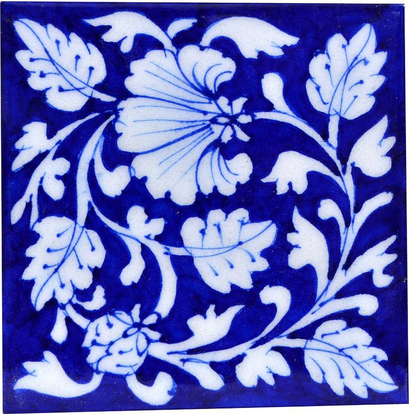 Shriyam Craft Blue Pottery Decorative Tiles For Wall