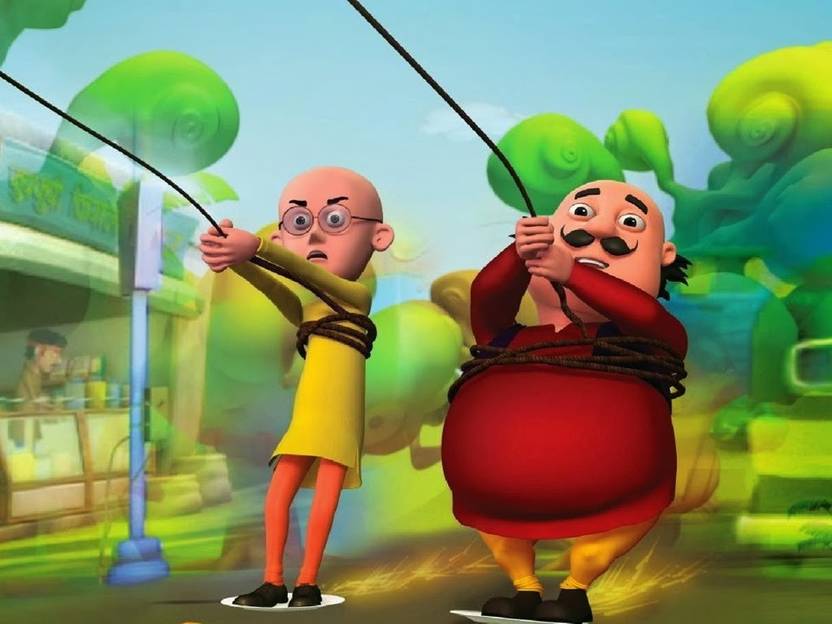 Motu Patlu Cartoon Vinyl Poster Vinyl Paper Print 18x24 Inch