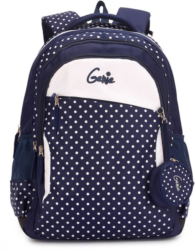 Genie Classic navy blue 15 inch School Bag School Bag