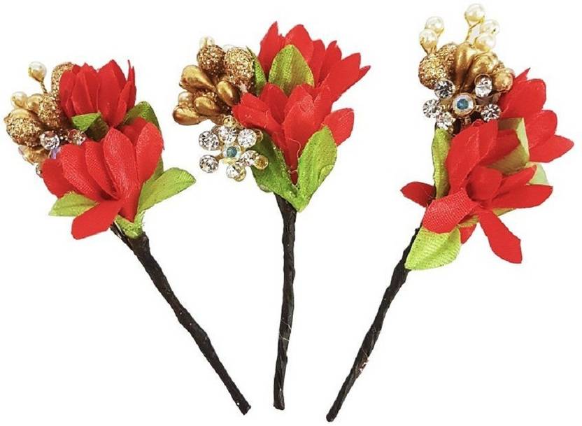 Fully Flowers Hair Juda Pins Accessories Women Girls