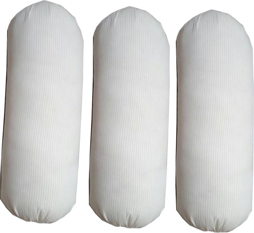 G S Collections White Round Pillows Long Luxury Pillows Bolster