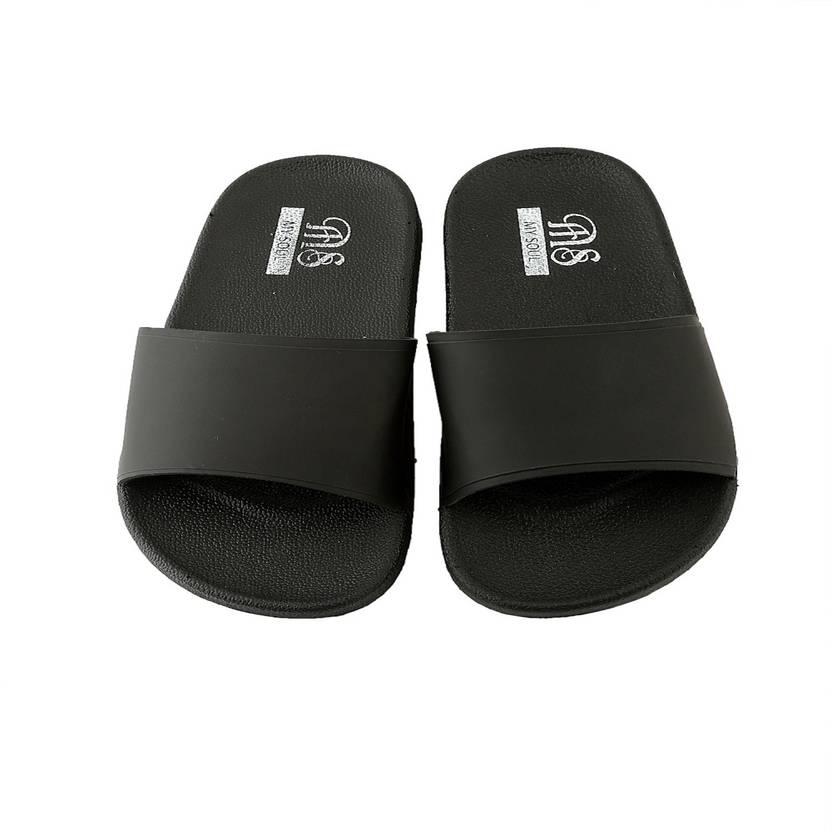 black slides plain