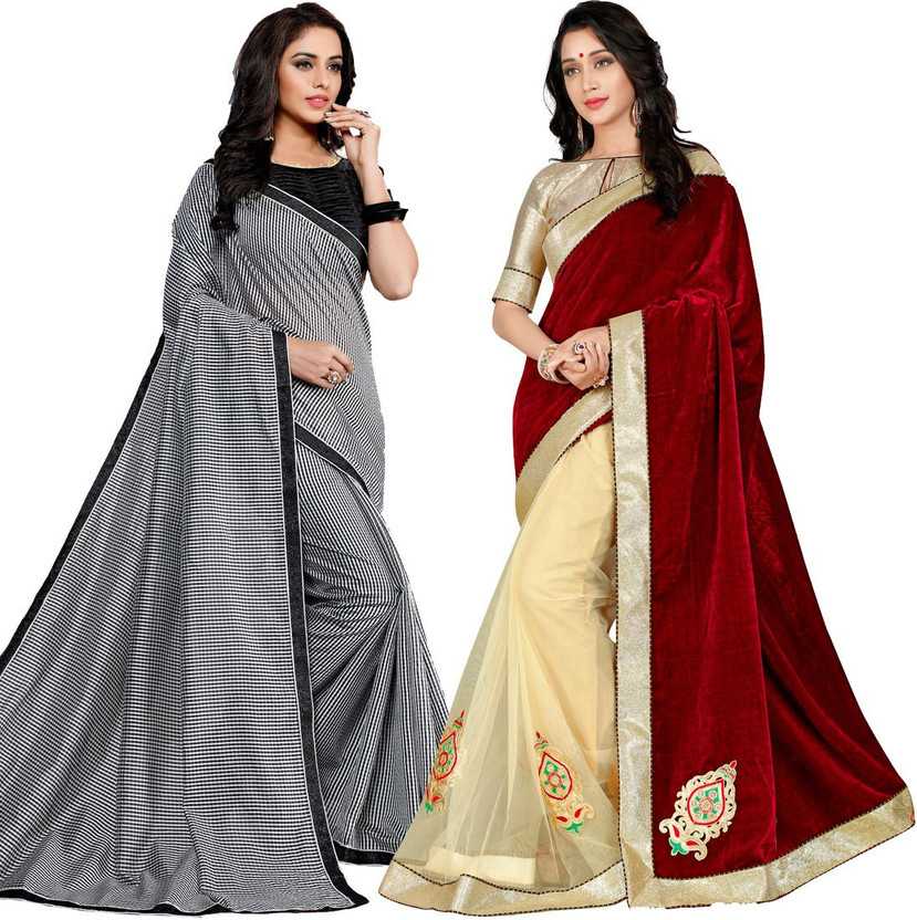 velvet saree flipkart