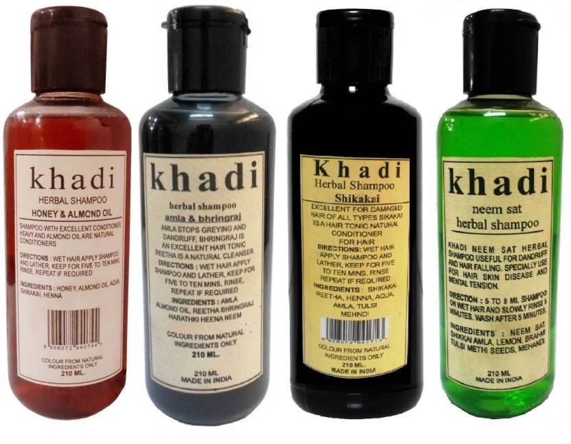 Khadi Herbal Combo Shampoo Honey Almond Oil Amla Bhringraj