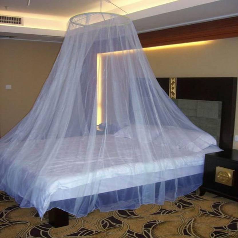 Neruti Enterprise Nylon Adults Double Bed Round Mosquito Net