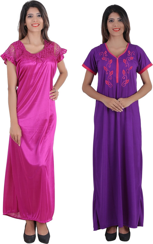 satin nighty flipkart